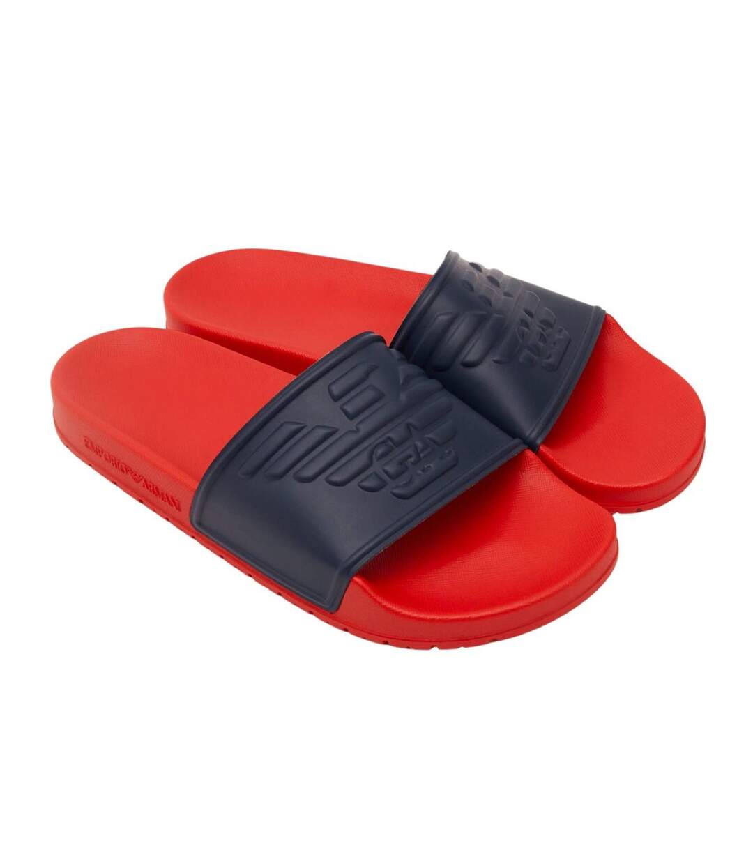 Claquettes Homme Bleu Marine Rouge Emporio Armani-2