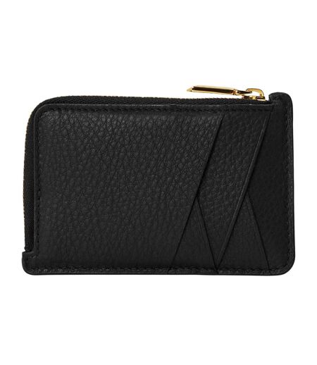 Logo Leather Card Holder One Size Black Tiffany & Co