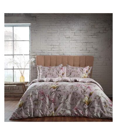 Lavish sateen floral duvet cover set blush EW by Edinburgh Weavers