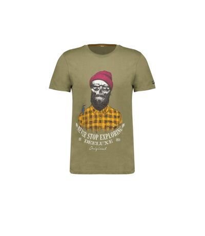 T-Shirt col rond avec tête de mort esprit bucheron TELLSON