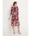 Robe cache-coeur courte imprimée manches 3/4-2