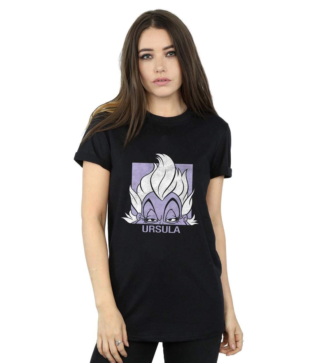 Disney - T-shirt USRSULA CROPPED HEAD - Femme (Noir) - UTBI16664-2