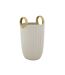 Vase Design en Céramique Shopping 25cm Blanc-1