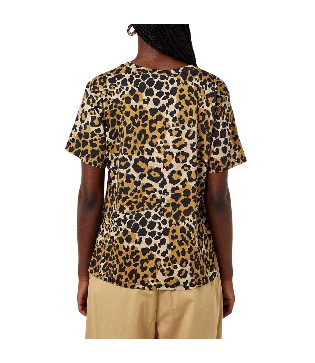 T-shirt Motif/style Imprimé Léopard Eloisa Femme Beige Max Mara-3