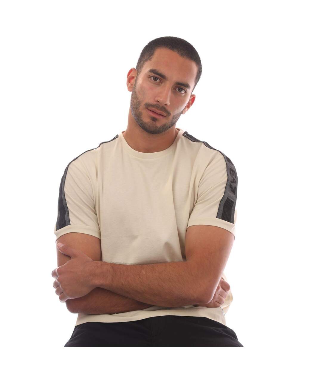 T-shirt Style Logo Ea7 Homme Beige Emporio Armani-4