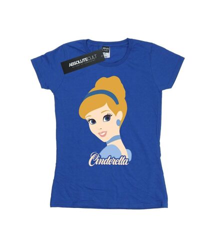 Disney Princess Womens/Ladies Cinderella Silhouette Cotton T-Shirt (Royal Blue)
