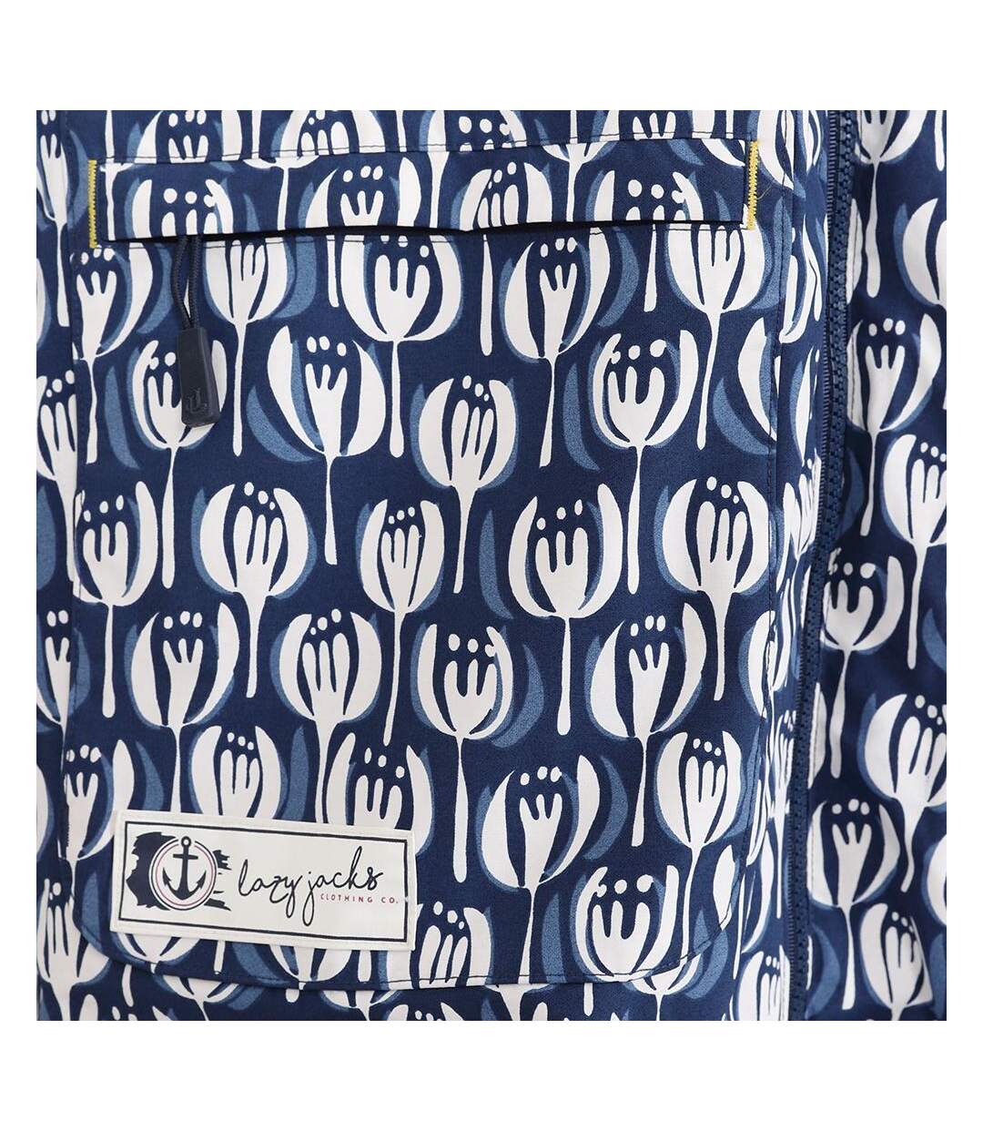 Veste Imperméable Motif/style Capsule Femme Bleu Marine Blanc Lazy Jacks-4