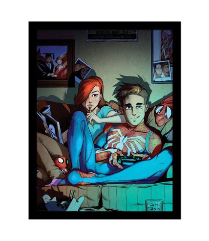 Spider-Man - Poster encadré PETER & MARY (Multicolore) (40 cm x 30 cm) - UTPM8610