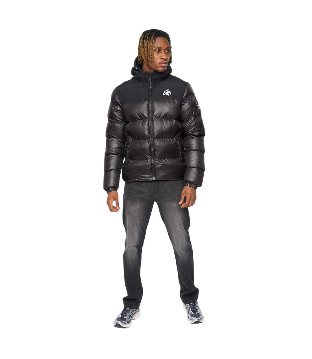Mens Summs Polyester Puffer Jacket Black Kings Will Dream-4