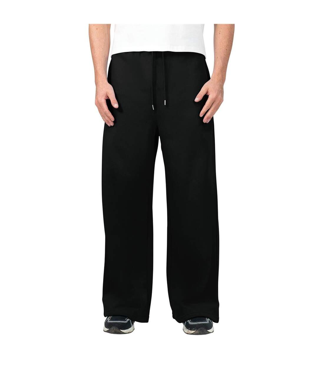 Unisex Adult Loose Fit Jogging Bottoms Black Casual Classics-2