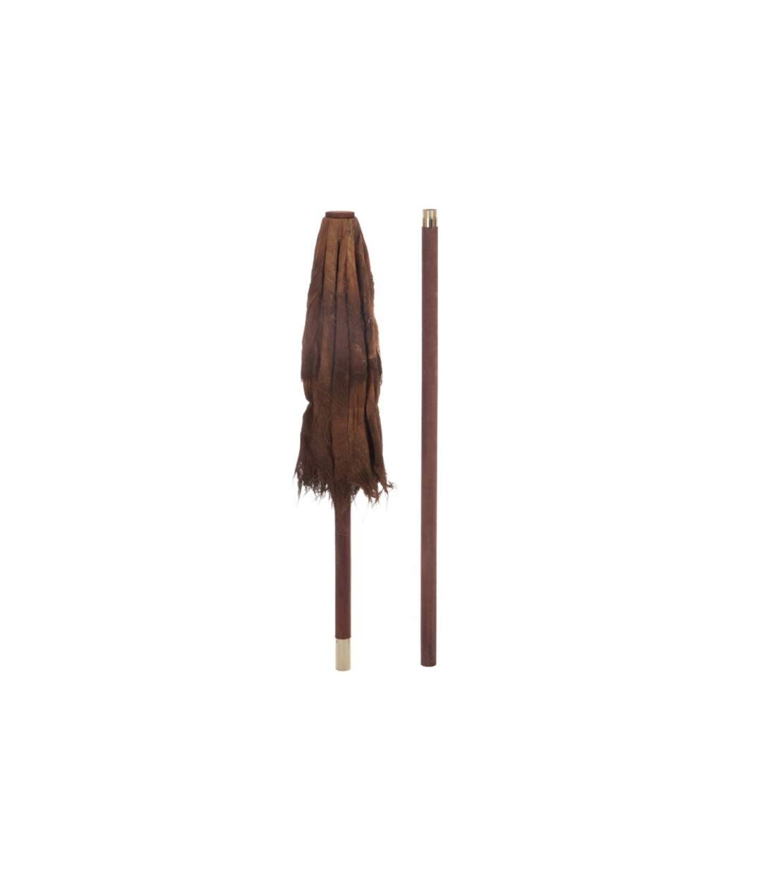 Parasol en Bois Cocotier 150cm Marron-2