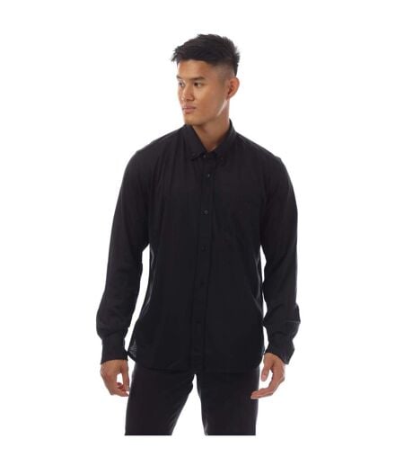 Mens Silk Cotton Blend Button-down Shirt Black Tom Ford