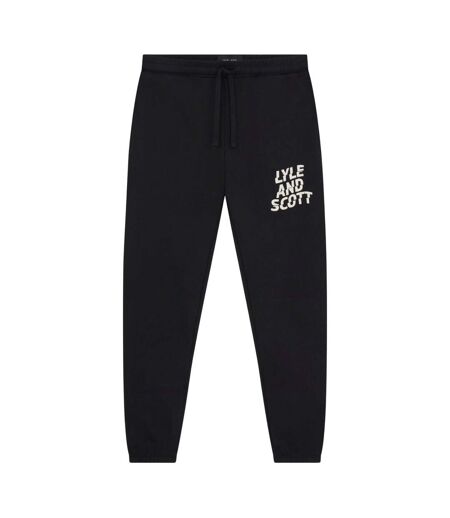 Pantalon De Jogging Motif/style Logo Ondulé Homme Noir Lyle & Scott