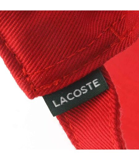Unisex Adult Adjustable Cotton Twill Baseball Cap Red Lacoste