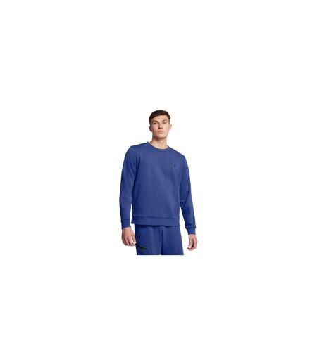 Mens Fleece Regular Sweatshirt Tech Blue Black Under Armour