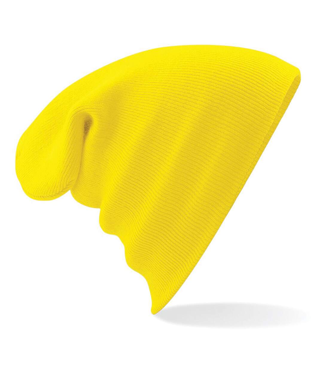 Bonnet tricoté unisexe jaune clair Beechfield