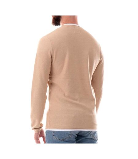 Pull jaune/blanc homme jack & jones jortwinn - l