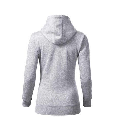 Sweat À Capuche Cape Femme Gris Clair Malfini