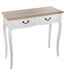 Console Chrysa - 2 tiroirs - Blanc et Bois