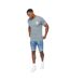Mens flowers t-shirt blue Crosshatch-3