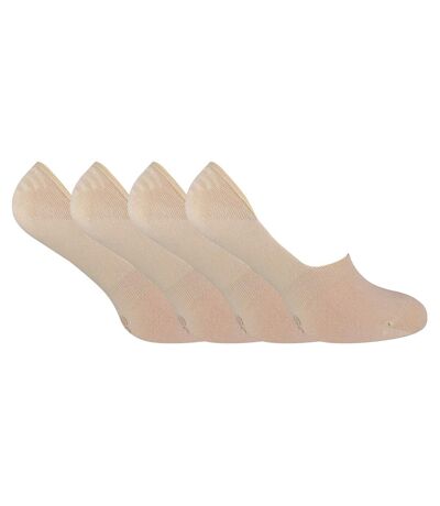 4 Pk Bamboo Invisible Liner Socks with Grippers