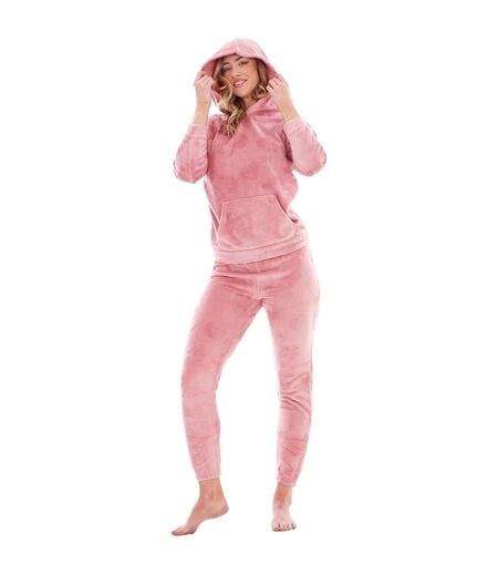Ensemble De Pyjama Long Motif/style Cœur Femme Rose Keanu