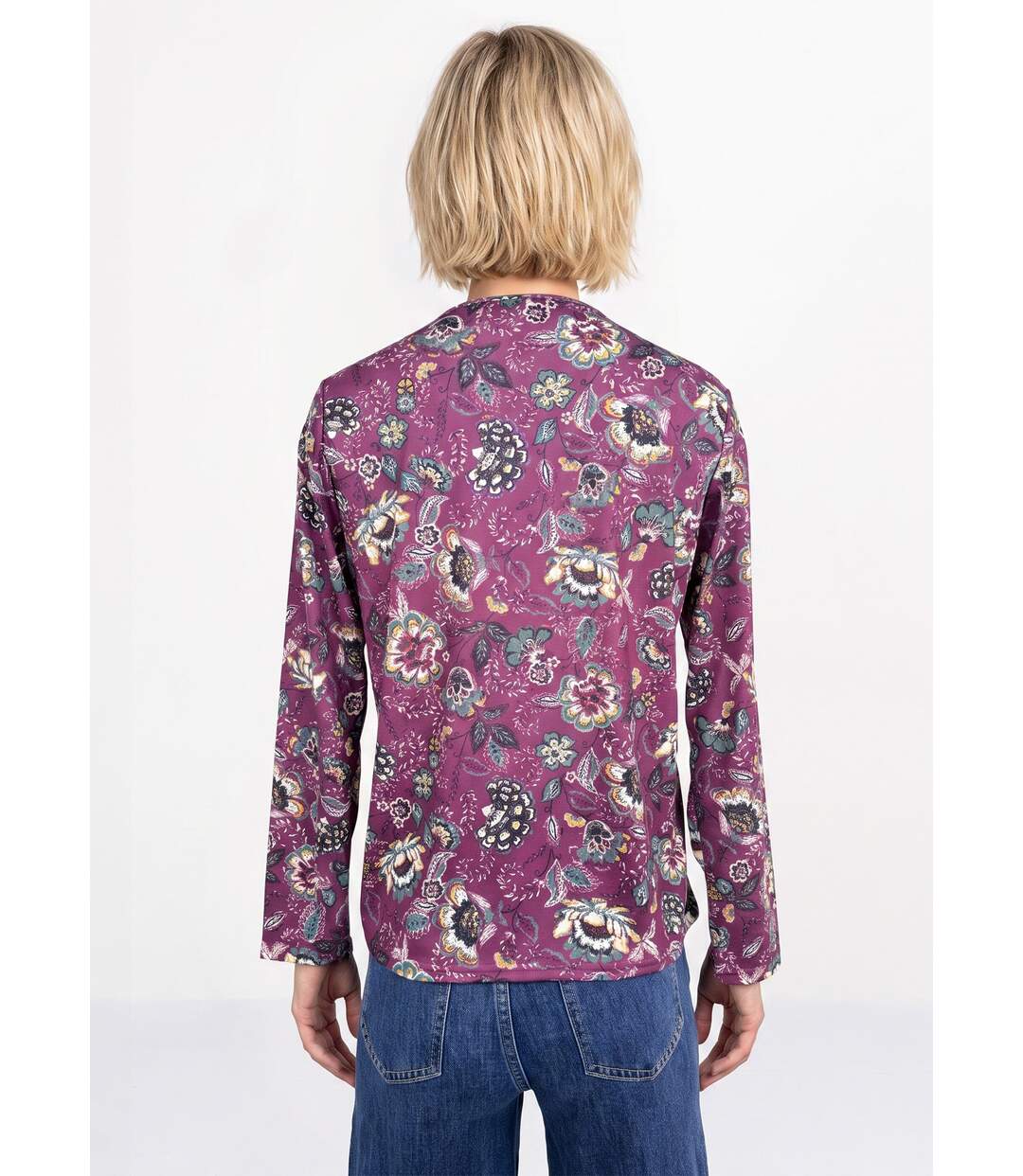 T-shirt manches longues imprimé fleuri-2