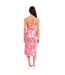 Womens/ladies Spaghetti Strap Slip Dress Pink Influence-3