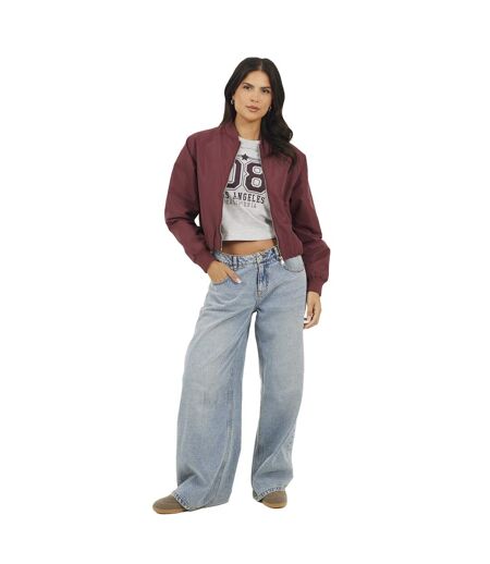 Blouson Aviateur Femme Bordeaux Brave Soul