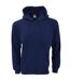 Sweatshirt Uni À Capuche Et Fermeture Zippée Homme Bleu Marine SG-2