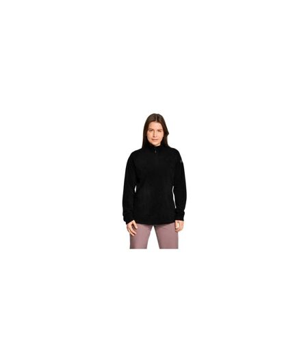 Womens/ladies Januki Half Zip Fleece Black Ziener