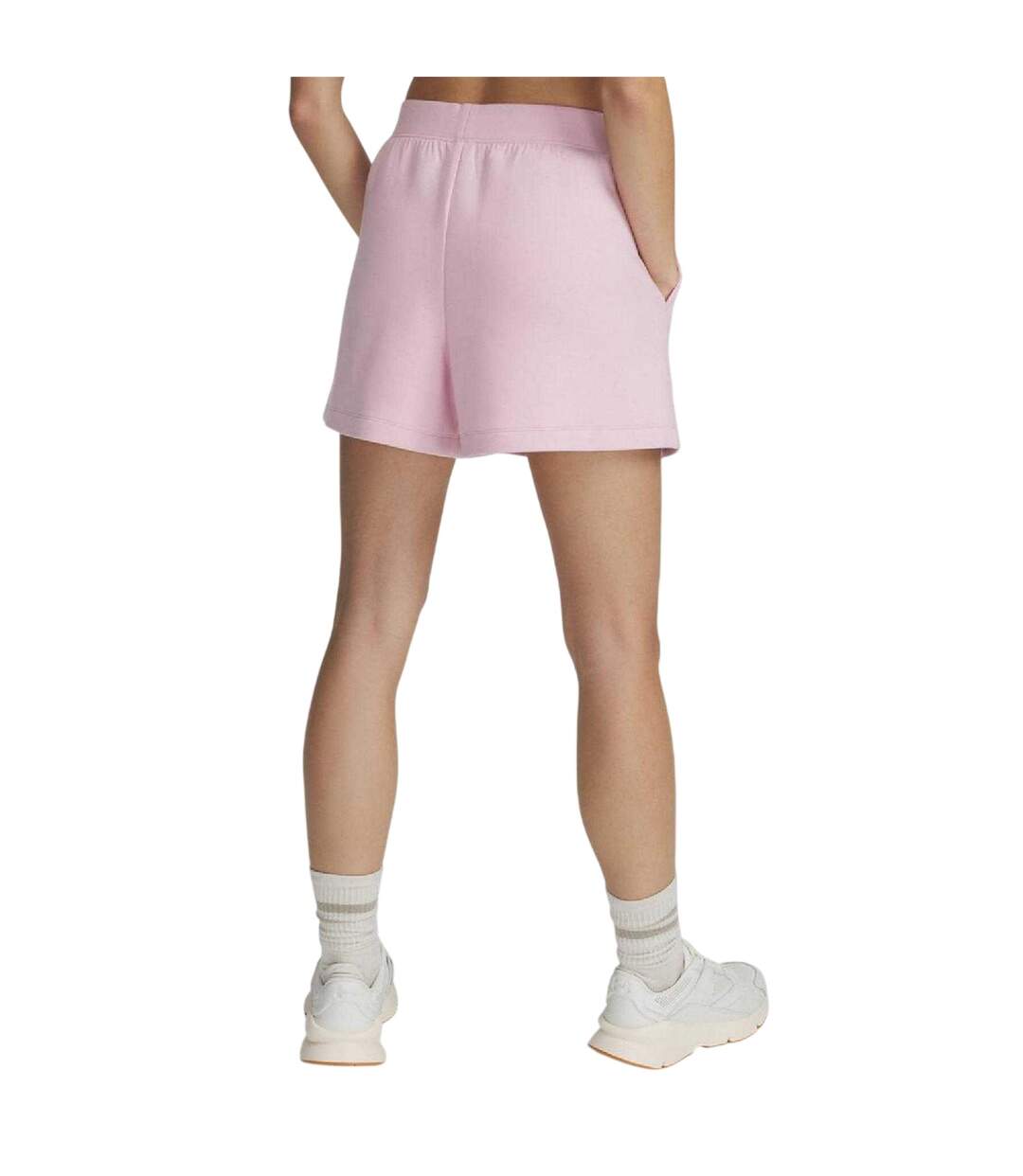 Womens/ladies Fleece Shorts Pink Under Armour-3