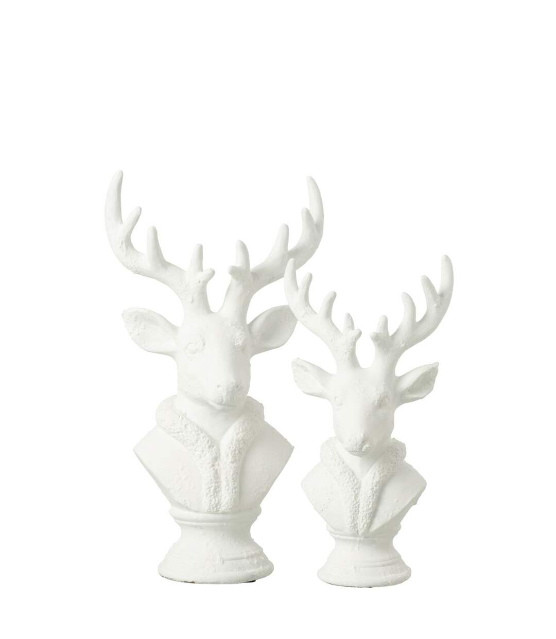 Tête de Cerf en Résine Courchevel 49cm Blanc-3