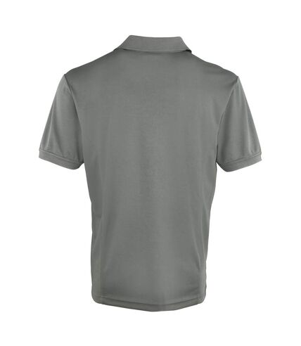 Polo coolchecker homme gris foncé Premier