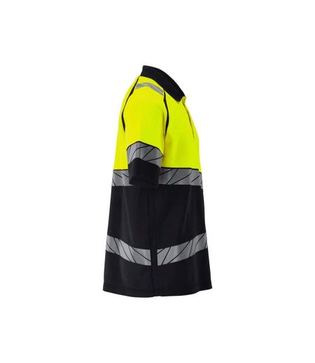 Polo Accelerate Safe Femme Noir Jaune Fluo Mascot