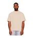 Casual Classics Mens Ringspun Cotton Extended Neckline T-Shirt (Sand)