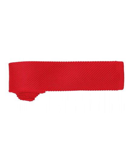 Lot de 2  Cravate effet tricot homme taille unique rouge Premier