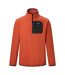 Haut Polaire À Col Montant Zippé Motif/style Panneau Contrasté Frankie Homme Orange Foncé Noir Regatta-2