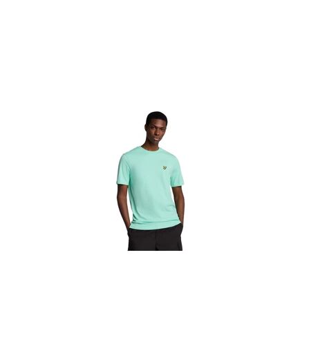 T-shirt Manches Courtes Motif/style Logo Homme Turquoise Clair Lyle & Scott