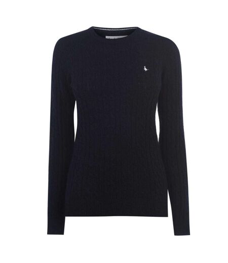 Pull Manches Longues Motif/style Maille Torsadée Tinsbury Femme Bleu Marine Jack Wills