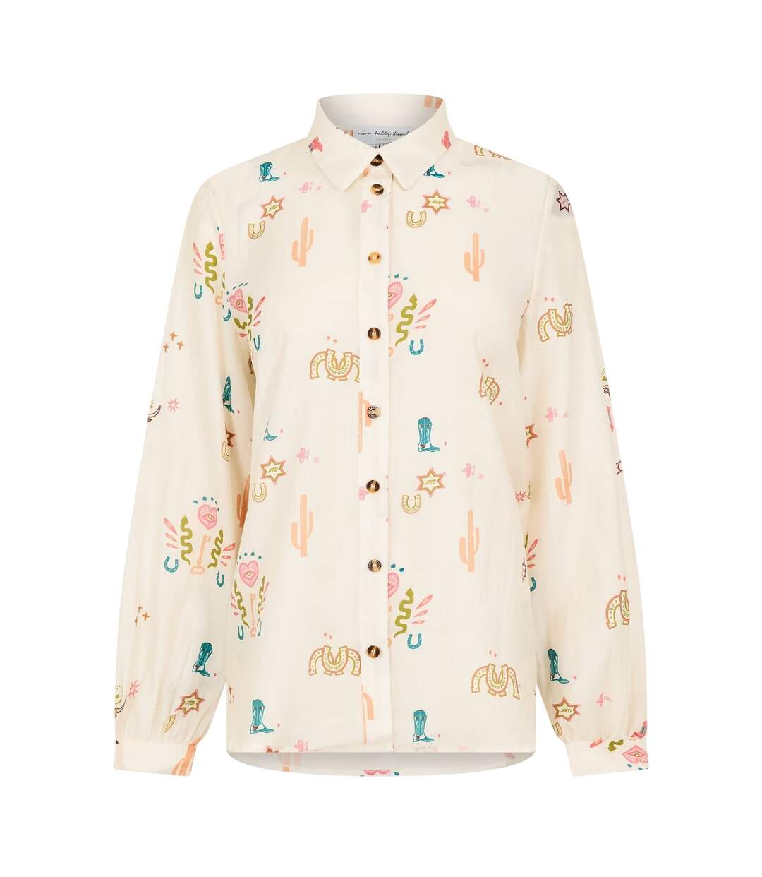 Womens/ladies Embroidered Logo Shirt Multicoloured Never Fully Dressed-2