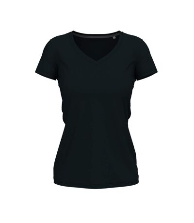 Womens/ladies Claire V Neck T-shirt Midnight Blue Stedman