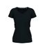Womens/ladies Claire V Neck T-shirt Midnight Blue Stedman-1