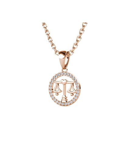 Collier et Pendentif Zodiaque Balance, Cristal d'Autriche