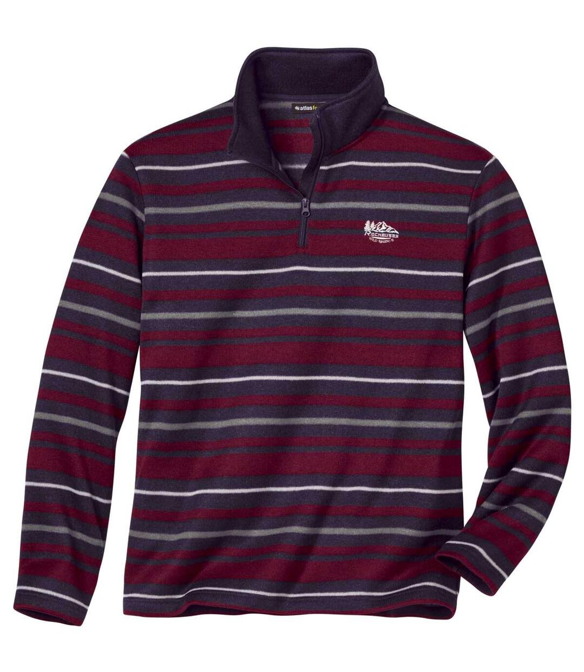 Bluza z moltonu w paski Atlas For Men