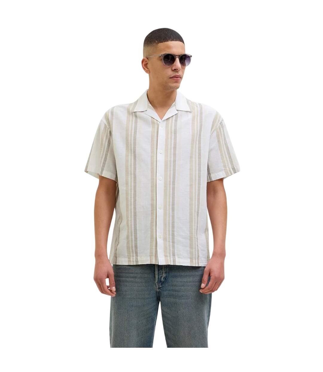 Chemise Motif/style À Rayures Homme Travertin Jack And Jones-1