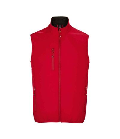 SOLS Mens Falcon Softshell Recycled Body Warmer (Pepper Red)