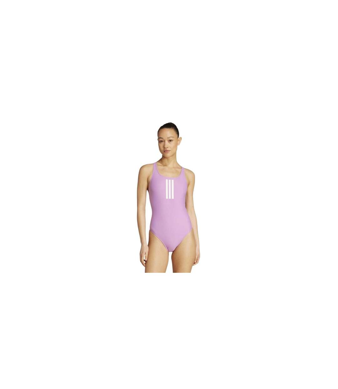 Maillot De Bain 1 Pièce Femme Violet Blanc Adidas-1