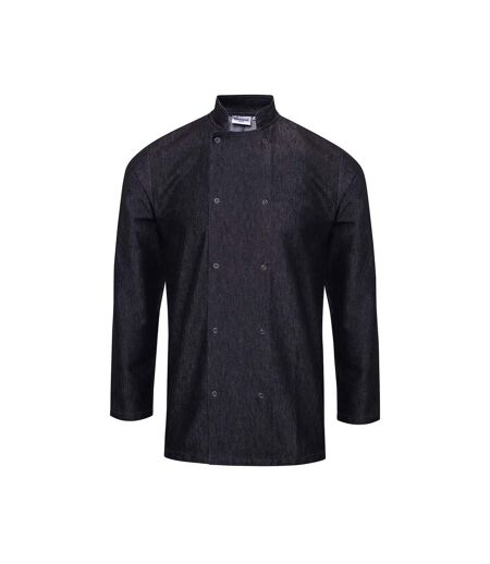 Premier Veste de chef à manches longues unisexe pour adultes (Denim noir) - UTPC6470