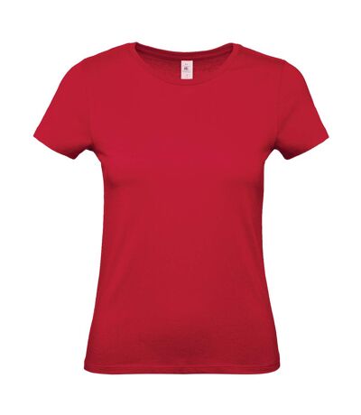 Womens/ladies e150 t-shirt deep red B&C